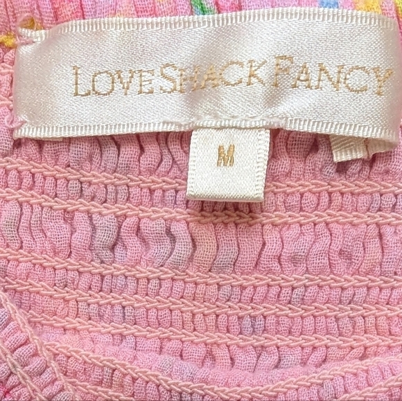 LOVESHACKFANCY Capri Tiered Shirred Midi Dress Size M | Romantic Floral | Fairy - Picture 12 of 13